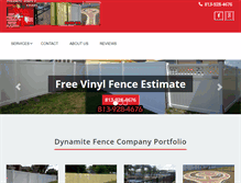 Tablet Screenshot of dynamitefencetampa.com